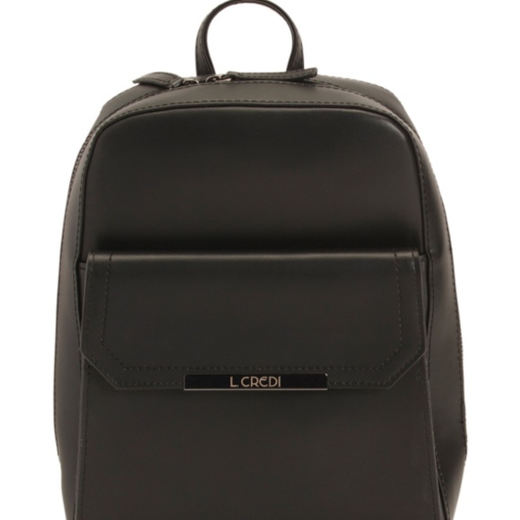 NWT L Credi Italian Genuine Leather Classic Backpack - Picture 1 of 5
